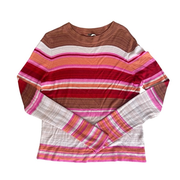 Free People Sweaters - Free People Womens Show Off Your Stripes Knit Mock Neck Sweater - Size Medium
